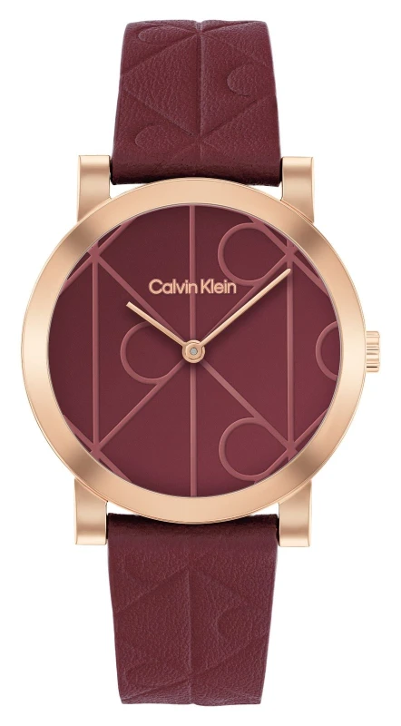 Image of Calvin Klein 25100130 CK Monogram (32mm) Burgundy Dial / Watch