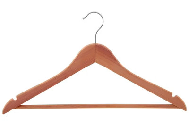 Image of Premier Housewares The Dandy Sparrow Cedar Wood Clothes Hanger With Notches Natural