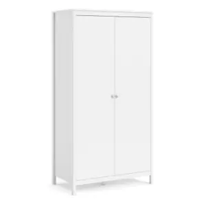 Image of Madrid Wardrobe With 2 Doors In White