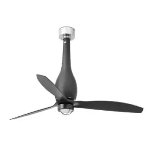 Image of Eterfan LED Matt Black Ceiling Fan with DC Motor Smart - Remote Included, 3000K