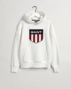 Image of GANT Teens Teens Retro Shield Hoodie (176) Beige