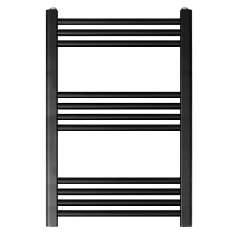 Image of Balterley Straight Heated Towel Rail Radiator, 499W, 600 x 700mm, Matt Black Unisex