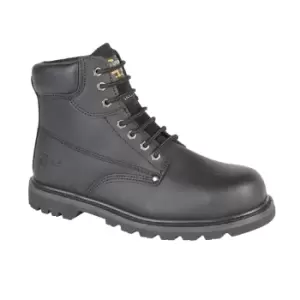 Image of Grafters Mens Padded Safety Toe Cap Boots (6 UK) (Black)