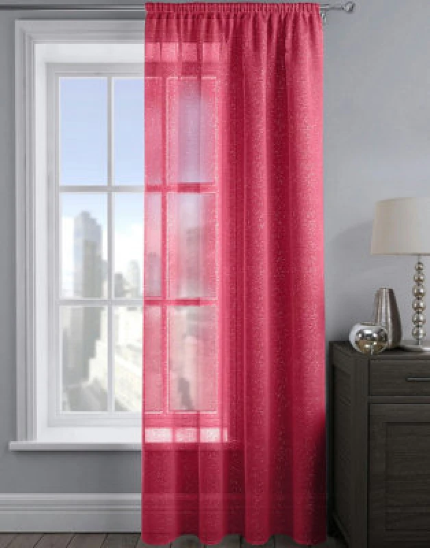 Image of Velosso Alessandria Sparkle Slot Top Voile Panel - Red