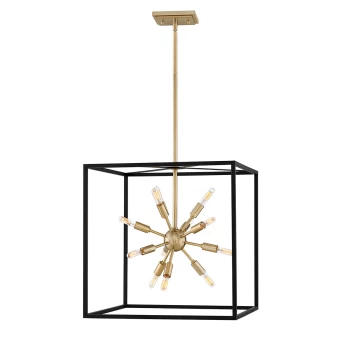 Image of Lisa McDennon by Hinkley Aros 12 Light Pendant Black & Warm Brass