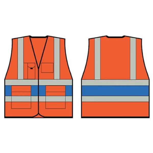 Image of Beeswift Beeswift High Visibility Executive Vest Orange/Royal Blue 3XL HVV45RB3XL