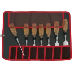Image of 8 Flat Pocket Waterproof Chisel Roll