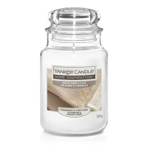 Image of Yankee Candle Home Inspiration Linen & Lace Jar Candle