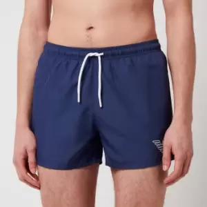 Image of Emporio Armani Mens Logo Swim Shorts - Patriot Blue - IT 52/XL