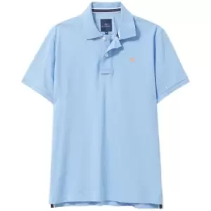 Image of Crew Clothing Mens Classic Pique Polo Shirt Della Blue Large
