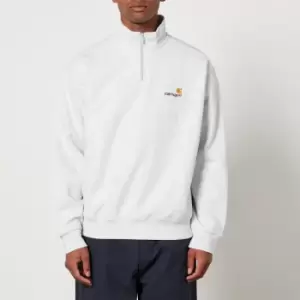 Image of Carhartt WIP Half Zip American Script Cotton-Blend Jersey Sweatshirt - L