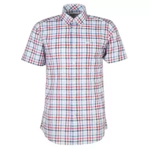 Image of Barbour Mens Kinson Tailored Shirt Red Large