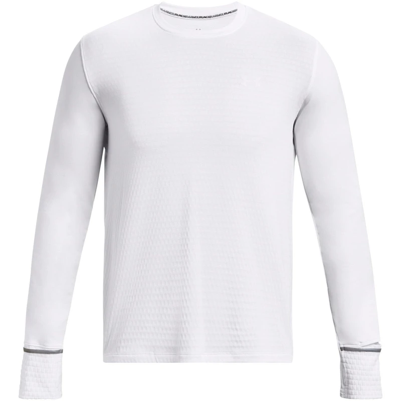 Image of Under Armour Mens Qualifier Cold Long-Sleeve Performance Top White male 2XL