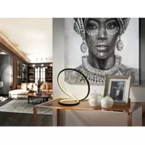 Image of Schuller Infinito Dimmable Integrated LED Table Lamp Sandblasted Matt Black 3000K 750Lm