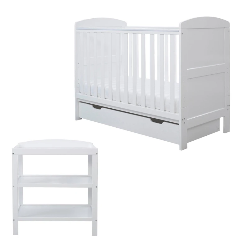 Image of Ickle Bubba Coleby Mini 2 Pce Furniture Set and Premium Sprung White unisex one