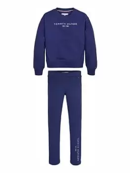 Image of Tommy Hilfiger Gilrs Essential Legging Set - Blue Size Age: 8 Years, Women