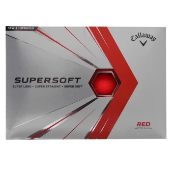 Image of Callaway Supersoft Matte Golf Ball Pack - Red