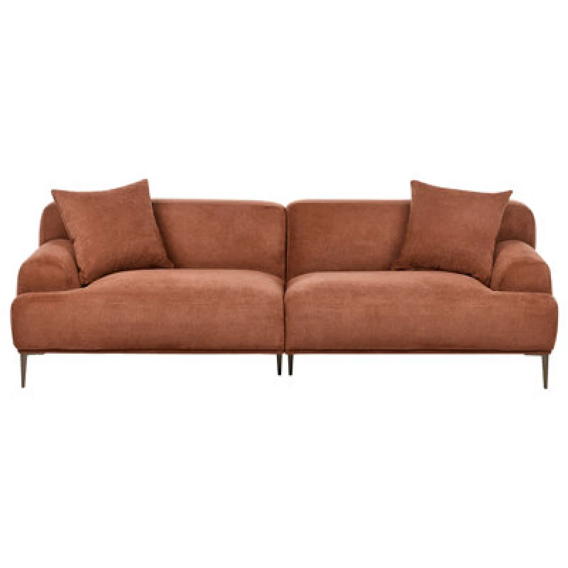 Image of Beliani Sofa 3 Seater Matila Fabric Golden Brown