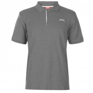 Image of Slazenger Plain Polo Shirt Mens - Charcoal Marl