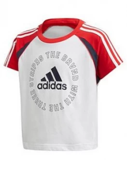 Image of adidas Girls Bold T-Shirt - White, Size 7-8 Years, Women