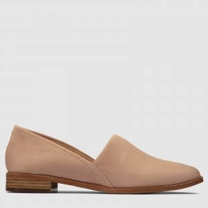 Image of Clarks Womens Pure Easy Leather Flats - Light Pink - UK 3
