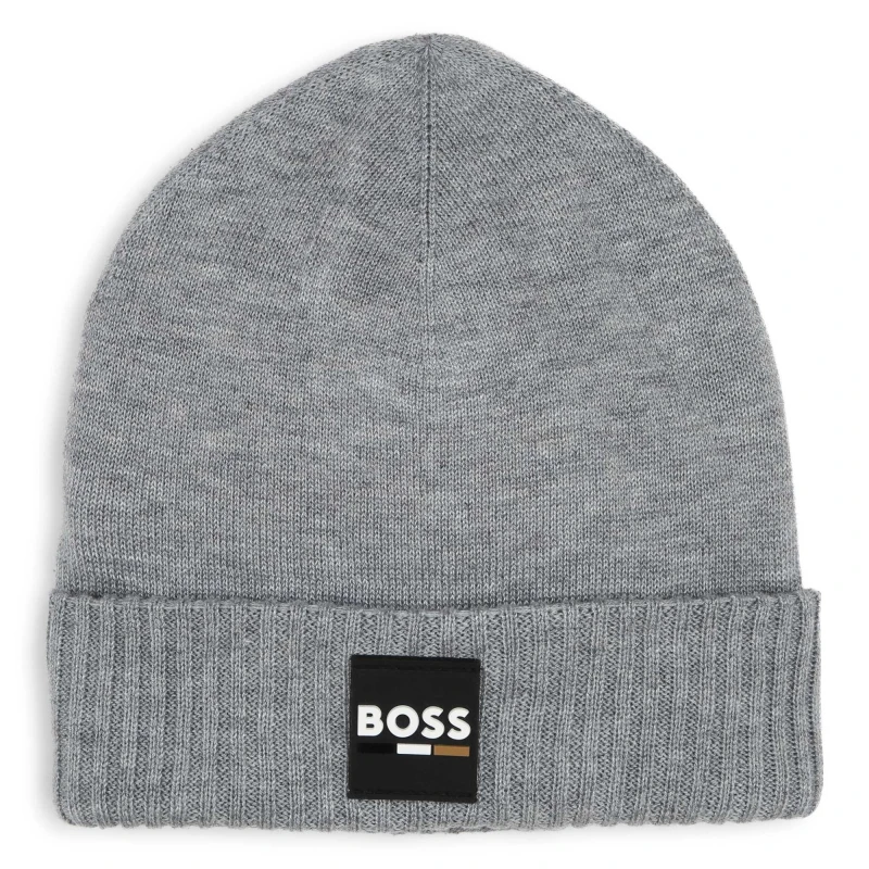 Image of Boss Hugo Boss Boys Beanie Chine Grey Grey
