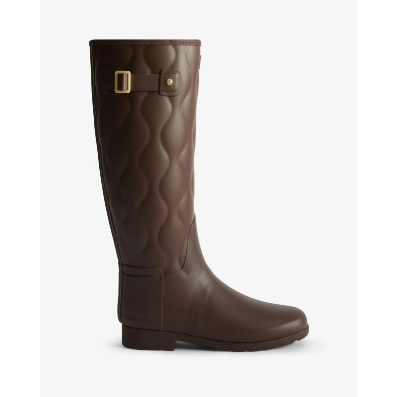Image of Hunter Womens Quilt Wellington Boots Brown Bolt female 7 (40)