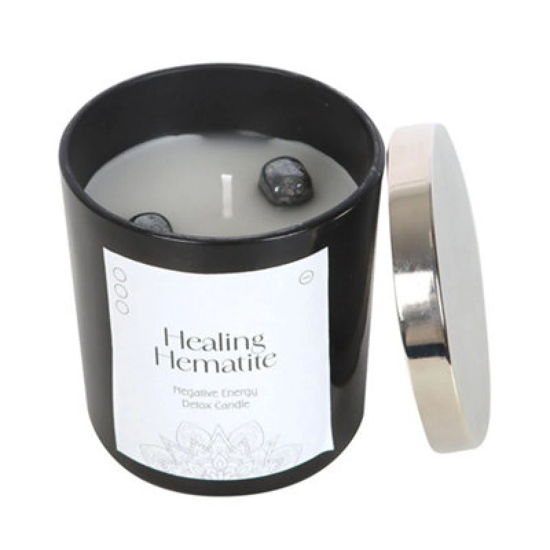 Image of Something Different Something Different Healing Hematite Candle in Black One Size Unisex 5063806402404