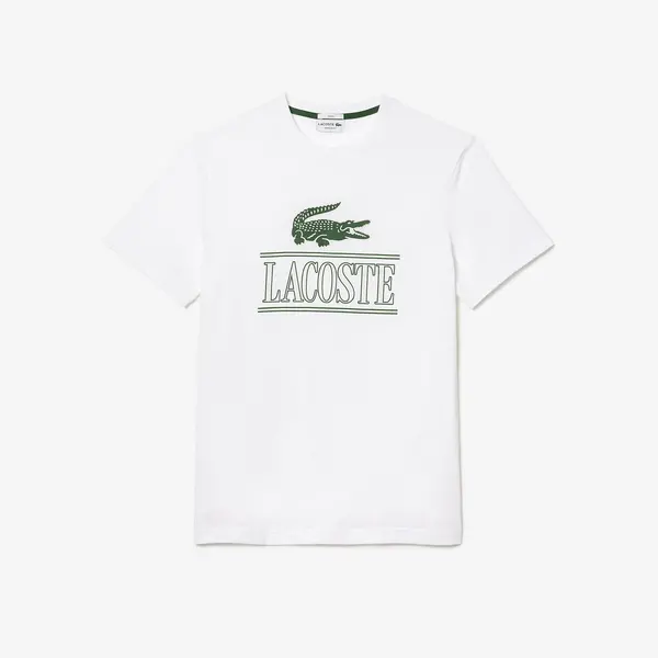 Image of Logo Print T-Shirt in Cotton Jersey with Crew Neck