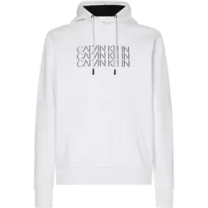Image of Calvin Klein Triple Logo Hoody - White