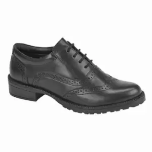 Image of Cipriata Womens/Ladies Priscilla Leather Oxfords (9 UK) (Black)