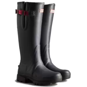 Image of Hunter Womens Balmoral Adjustable Tech Sole Wellington Boots Navy/Peppercorn 5 (EU38)
