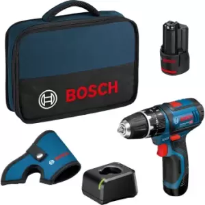 Image of Bosch GSB 12 V-15 12v Cordless Combi Drill 2 x 2ah Li-ion Charger Bag