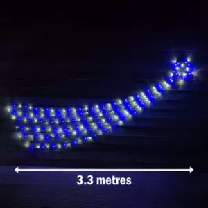 Image of Samuel Alexander - 200 LED 3.32m Multifunction Shooting Star Silhouette Christmas Light in Blue & White