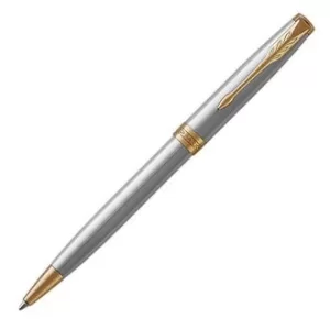 Image of Parker Sonnet Stainless Steel Gold Trim Ball Pen