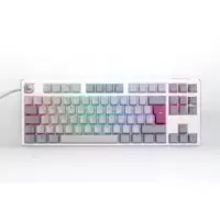 Image of Ducky One3 Mist TKL 80% USB RGB Mechanical Gaming Keyboard Cherry MX Speed Silver Switch - UK Layout