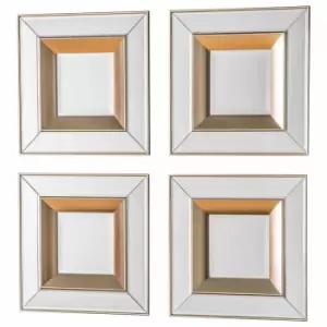 Image of Crossland Grove Churchill Square Set Of 4 Scatter Mirrors - 360 x 360mm