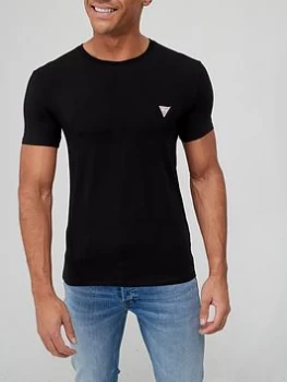 Image of Guess Core Small Logo T-Shirt - Black Size M Men
