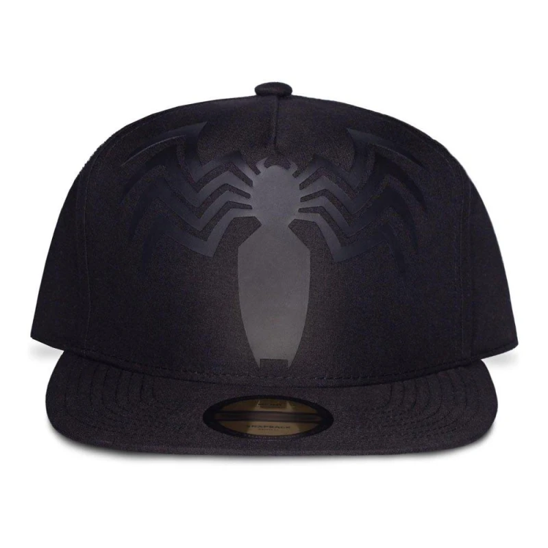 Image of Spiderman Venom Black Spider Logo Snapback Baseball Cap Snapback One Size Multi 30524399001