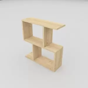 Image of Sawyer Side End Table with Open Shelves, Space Saver Modern Side Table ,Living Room Side Bedside Table - Sapphire Oak Pattern - Decorotika