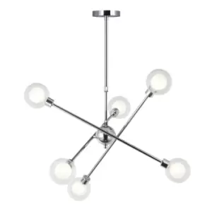 Image of Globo Ceiling Lamp 6 lights Chrome