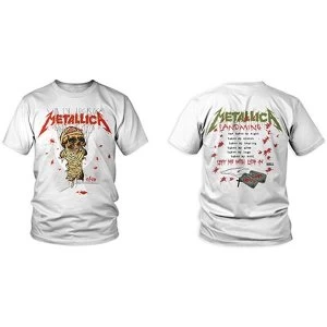 Image of Metallica - One Landmine Unisex Small T-Shirt - White