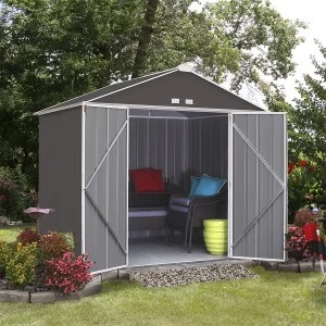 Image of Rowlinson 8x7 Metal Ezee Shed - Grey