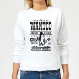 Image of Toy Story Wanted Poster Womens Sweatshirt - White - L