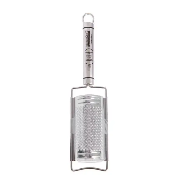 Image of Kitchencraft Oval Handled Professional Stainless Steel Curved Grater Metallics