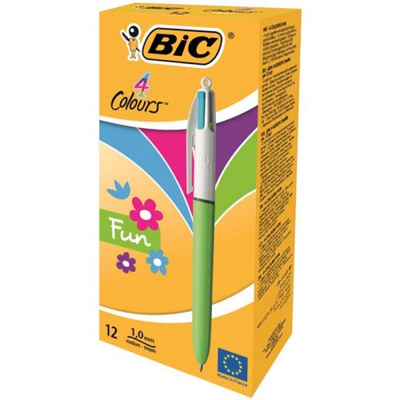 Image of Bic BIC 982870 ballpoint pen Green Pink Purple Turquoise Multifunction ballpoint pen 12 pc(s) 982870
