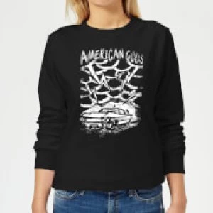 Image of American Gods Car Storm Womens Sweatshirt - Black - XL
