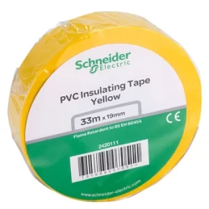 Image of Schneider Electric 2420111 PVC Tape 19mm x 33m Yellow