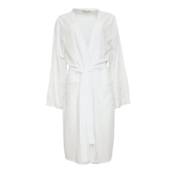 Image of Cyberjammies Rose Detail Robe - White