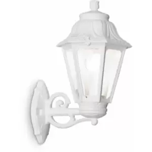 Image of Netlighting Anna 1 Light Outdoor Flush Wall Lantern White IP44, E27 - IDL120423